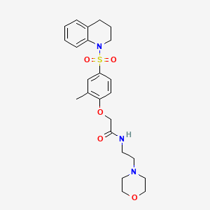 2-[4-(3,4-dihydroquinolin-1(2H)-ylsulfonyl)-2-methylphenoxy]-N-[2-(morpholin-4-yl)ethyl]acetamide