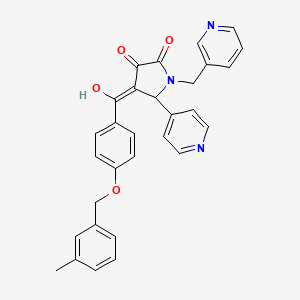 3-hydroxy-4-({4-[(3-methylbenzyl)oxy]phenyl}carbonyl)-5-(pyridin-4-yl)-1-(pyridin-3-ylmethyl)-1,5-dihydro-2H-pyrrol-2-one