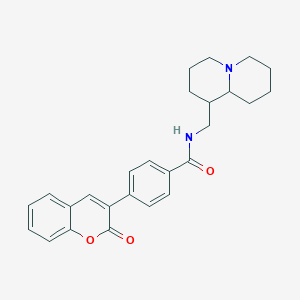 molecular formula C26H28N2O3 B11130093 N-(octahydro-2H-quinolizin-1-ylmethyl)-4-(2-oxo-2H-chromen-3-yl)benzamide 