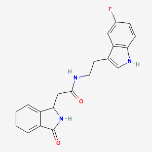 N-[2-(5-fluoro-1H-indol-3-yl)ethyl]-2-(3-oxo-2,3-dihydro-1H-isoindol-1-yl)acetamide