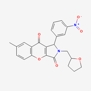 7-Methyl-1-(3-nitrophenyl)-2-(tetrahydrofuran-2-ylmethyl)-1,2-dihydrochromeno[2,3-c]pyrrole-3,9-dione