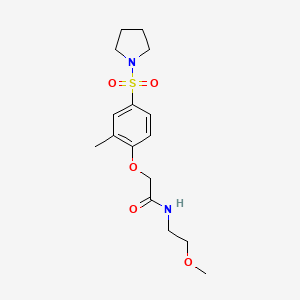 N-(2-Methoxyethyl)-2-[2-methyl-4-(pyrrolidine-1-sulfonyl)phenoxy]acetamide