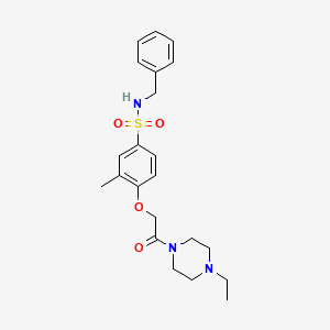 N-benzyl-4-[2-(4-ethylpiperazin-1-yl)-2-oxoethoxy]-3-methylbenzenesulfonamide