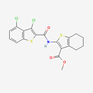 molecular formula C19H15Cl2NO3S2 B11130166 Methyl 2-{[(3,4-dichloro-1-benzothiophen-2-yl)carbonyl]amino}-4,5,6,7-tetrahydro-1-benzothiophene-3-carboxylate 