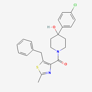 (5-Benzyl-2-methyl-1,3-thiazol-4-yl)[4-(4-chlorophenyl)-4-hydroxypiperidino]methanone