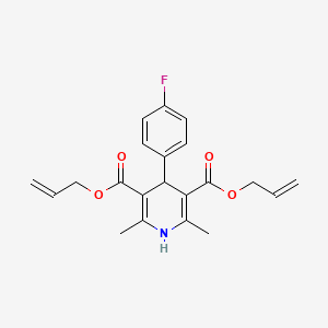 molecular formula C21H22FNO4 B11130170 Diallyl 4-(4-fluorophenyl)-2,6-dimethyl-1,4-dihydro-3,5-pyridinedicarboxylate 