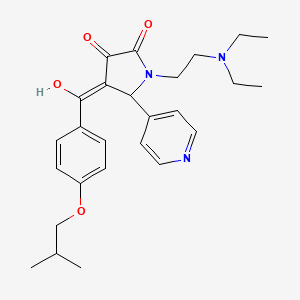 1-[2-(diethylamino)ethyl]-3-hydroxy-4-{[4-(2-methylpropoxy)phenyl]carbonyl}-5-(pyridin-4-yl)-1,5-dihydro-2H-pyrrol-2-one