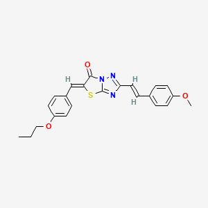 (5Z)-2-[(E)-2-(4-methoxyphenyl)ethenyl]-5-(4-propoxybenzylidene)[1,3]thiazolo[3,2-b][1,2,4]triazol-6(5H)-one