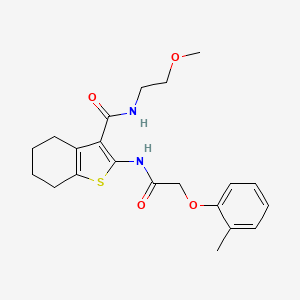 N-(2-methoxyethyl)-2-[2-(2-methylphenoxy)acetamido]-4,5,6,7-tetrahydro-1-benzothiophene-3-carboxamide