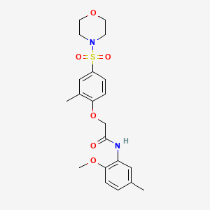 N-(2-Methoxy-5-methylphenyl)-2-[2-methyl-4-(morpholine-4-sulfonyl)phenoxy]acetamide