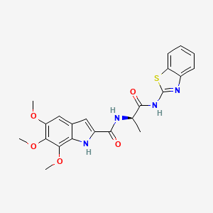 N-[(2R)-1-(1,3-benzothiazol-2-ylamino)-1-oxopropan-2-yl]-5,6,7-trimethoxy-1H-indole-2-carboxamide