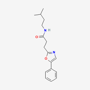 N-(3-methylbutyl)-3-(5-phenyl-1,3-oxazol-2-yl)propanamide