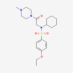 N-cyclohexyl-4-ethoxy-N-[2-(4-methylpiperazin-1-yl)-2-oxoethyl]benzenesulfonamide