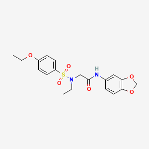 N-1,3-benzodioxol-5-yl-N~2~-[(4-ethoxyphenyl)sulfonyl]-N~2~-ethylglycinamide