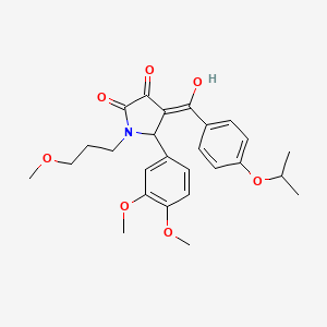 5-(3,4-dimethoxyphenyl)-3-hydroxy-1-(3-methoxypropyl)-4-{[4-(propan-2-yloxy)phenyl]carbonyl}-1,5-dihydro-2H-pyrrol-2-one