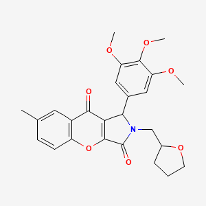 7-Methyl-2-(tetrahydrofuran-2-ylmethyl)-1-(3,4,5-trimethoxyphenyl)-1,2-dihydrochromeno[2,3-c]pyrrole-3,9-dione