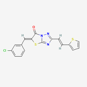 (5Z)-5-(3-chlorobenzylidene)-2-[(E)-2-(thiophen-2-yl)ethenyl][1,3]thiazolo[3,2-b][1,2,4]triazol-6(5H)-one