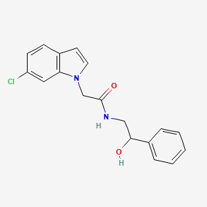 2-(6-chloro-1H-indol-1-yl)-N-(2-hydroxy-2-phenylethyl)acetamide