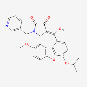 5-(2,5-dimethoxyphenyl)-3-hydroxy-4-{[4-(propan-2-yloxy)phenyl]carbonyl}-1-(pyridin-3-ylmethyl)-1,5-dihydro-2H-pyrrol-2-one