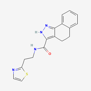 molecular formula C17H16N4OS B11130332 N-[2-(1,3-thiazol-2-yl)ethyl]-4,5-dihydro-2H-benzo[g]indazole-3-carboxamide 