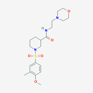 1-(4-Methoxy-3-methylbenzenesulfonyl)-N-[2-(morpholin-4-YL)ethyl]piperidine-3-carboxamide