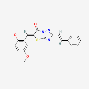 (5Z)-5-(2,5-dimethoxybenzylidene)-2-[(E)-2-phenylethenyl][1,3]thiazolo[3,2-b][1,2,4]triazol-6(5H)-one