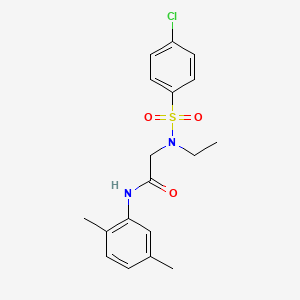 N~2~-[(4-chlorophenyl)sulfonyl]-N-(2,5-dimethylphenyl)-N~2~-ethylglycinamide