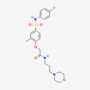 2-{4-[(4-fluorophenyl)sulfamoyl]-2-methylphenoxy}-N-[3-(morpholin-4-yl)propyl]acetamide