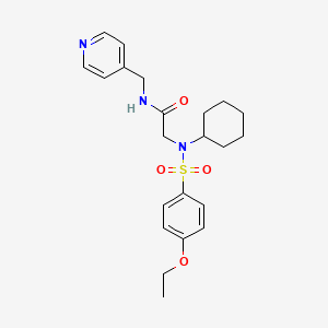 N~2~-cyclohexyl-N~2~-[(4-ethoxyphenyl)sulfonyl]-N-(pyridin-4-ylmethyl)glycinamide