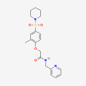 2-[2-Methyl-4-(piperidine-1-sulfonyl)phenoxy]-N-[(pyridin-2-YL)methyl]acetamide