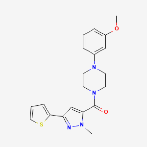 molecular formula C20H22N4O2S B11130404 [4-(3-methoxyphenyl)piperazino][1-methyl-3-(2-thienyl)-1H-pyrazol-5-yl]methanone 