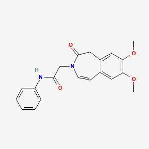 2-(7,8-dimethoxy-2-oxo-1,2-dihydro-3H-3-benzazepin-3-yl)-N-phenylacetamide