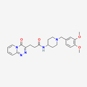 molecular formula C24H29N5O4 B11130433 N-[1-(3,4-dimethoxybenzyl)-4-piperidyl]-3-(4-oxo-4H-pyrido[2,1-c][1,2,4]triazin-3-yl)propanamide 