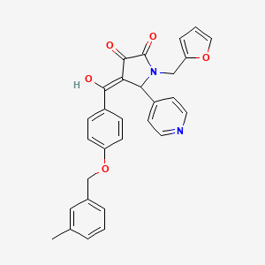 1-(furan-2-ylmethyl)-3-hydroxy-4-({4-[(3-methylbenzyl)oxy]phenyl}carbonyl)-5-(pyridin-4-yl)-1,5-dihydro-2H-pyrrol-2-one