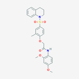 2-[4-(3,4-dihydroquinolin-1(2H)-ylsulfonyl)-2-methylphenoxy]-N-(2,4-dimethoxyphenyl)acetamide