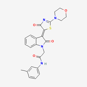 N-(3-methylphenyl)-2-{(3Z)-3-[2-(morpholin-4-yl)-4-oxo-1,3-thiazol-5(4H)-ylidene]-2-oxo-2,3-dihydro-1H-indol-1-yl}acetamide