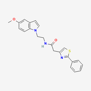 N-[2-(5-methoxy-1H-indol-1-yl)ethyl]-2-(2-phenyl-1,3-thiazol-4-yl)acetamide