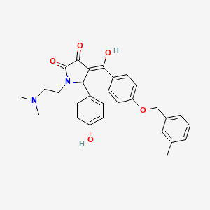 1-[2-(dimethylamino)ethyl]-3-hydroxy-5-(4-hydroxyphenyl)-4-({4-[(3-methylbenzyl)oxy]phenyl}carbonyl)-1,5-dihydro-2H-pyrrol-2-one