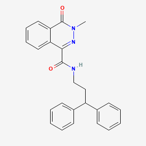 molecular formula C25H23N3O2 B11130499 N-(3,3-diphenylpropyl)-3-methyl-4-oxo-3,4-dihydro-1-phthalazinecarboxamide 