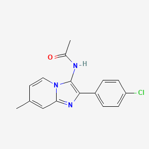 N-[2-(4-chlorophenyl)-7-methylimidazo[1,2-a]pyridin-3-yl]acetamide