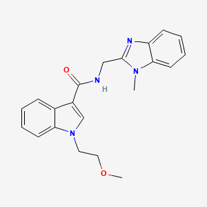 molecular formula C21H22N4O2 B11130528 1-(2-methoxyethyl)-N-[(1-methyl-1H-1,3-benzimidazol-2-yl)methyl]-1H-indole-3-carboxamide 