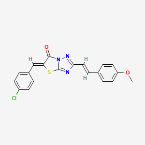 (5Z)-5-(4-chlorobenzylidene)-2-[(E)-2-(4-methoxyphenyl)ethenyl][1,3]thiazolo[3,2-b][1,2,4]triazol-6(5H)-one