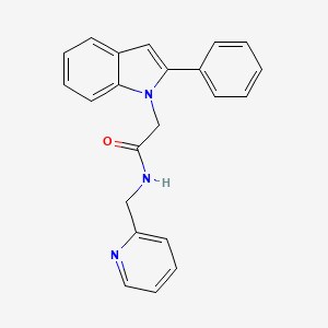 2-(2-phenyl-1H-indol-1-yl)-N-(2-pyridinylmethyl)acetamide