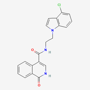 N-[2-(4-chloro-1H-indol-1-yl)ethyl]-1-oxo-1,2-dihydroisoquinoline-4-carboxamide