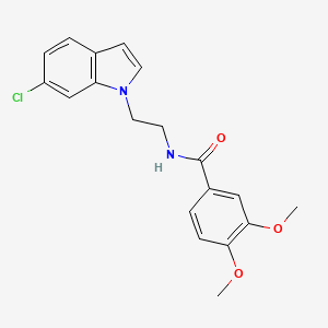 N-[2-(6-chloro-1H-indol-1-yl)ethyl]-3,4-dimethoxybenzamide