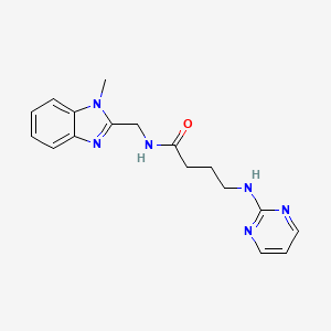 N-[(1-methyl-1H-1,3-benzimidazol-2-yl)methyl]-4-(2-pyrimidinylamino)butanamide