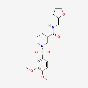 1-[(3,4-dimethoxyphenyl)sulfonyl]-N-(tetrahydrofuran-2-ylmethyl)piperidine-3-carboxamide