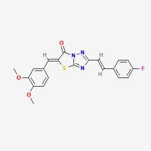 (5Z)-5-(3,4-dimethoxybenzylidene)-2-[(E)-2-(4-fluorophenyl)ethenyl][1,3]thiazolo[3,2-b][1,2,4]triazol-6(5H)-one