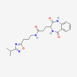 3-(2,5-dioxo-2,3,4,5-tetrahydro-1H-1,4-benzodiazepin-3-yl)-N-{3-[3-(propan-2-yl)-1,2,4-oxadiazol-5-yl]propyl}propanamide