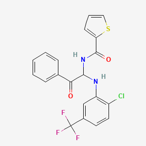 N-(1-{[2-chloro-5-(trifluoromethyl)phenyl]amino}-2-oxo-2-phenylethyl)thiophene-2-carboxamide